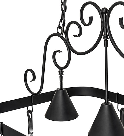 46" Long Elana 3 Light Pot Rack