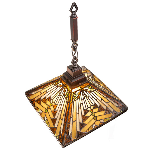 14" Square Nuevo Mission Pendant