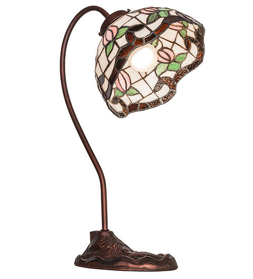 18" High Roseborder Desk Lamp