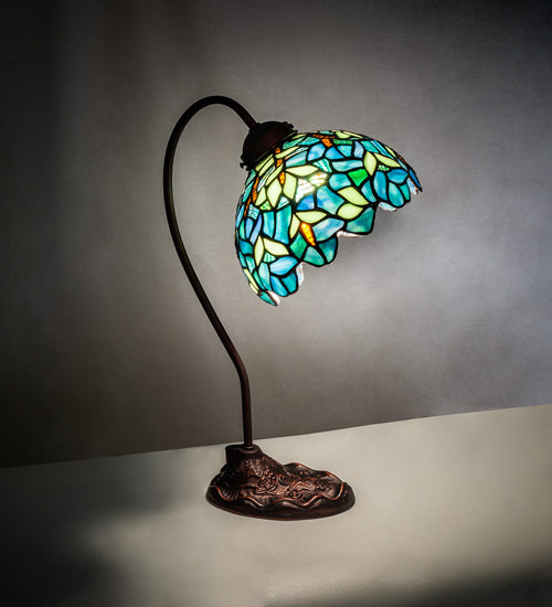 18" High Nightfall Wisteria Desk Lamp