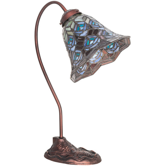 18" High Tiffany Peacock Feather Desk Lamp