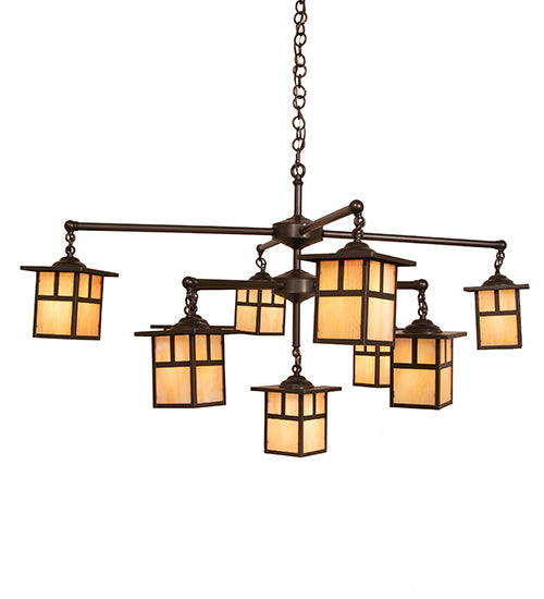 50" Wide Hyde Park "T" Mission 9 Light Chandelier