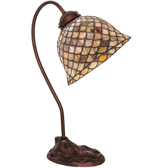 8" Wide Tiffany Fishscale Desk Lamp