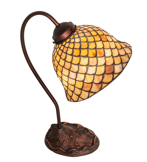 8" Wide Tiffany Fishscale Desk Lamp