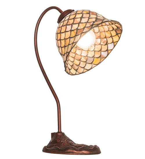 8" Wide Tiffany Fishscale Desk Lamp