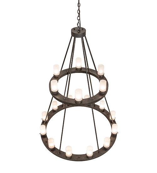 42" Wide Loxley 18 Light Two Tier Chandelier