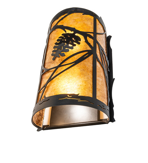 8" Wide Whispering Pines Right Wall Sconce