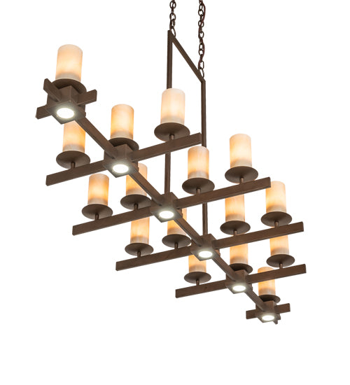 72" Wide Dante 16 Light Oblong Chandelier