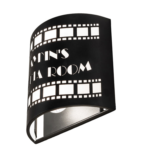 10" Wide Tinseltown Filmstrip Personalized Wall Sconce