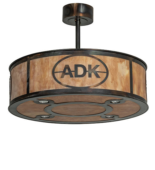 30" Wide Personalized Adirondack Bank Pendant