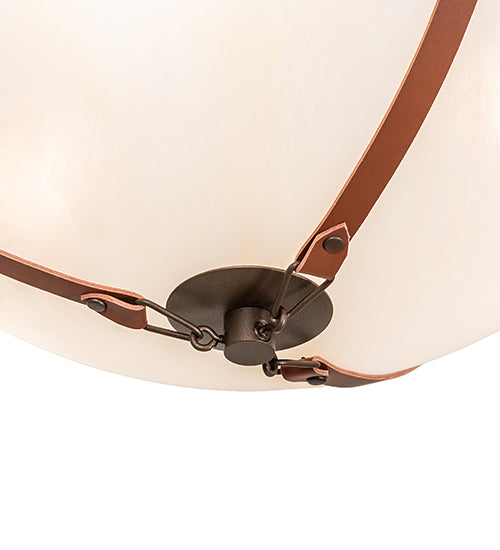 21" Wide Saddle Strap Semi-Flushmount