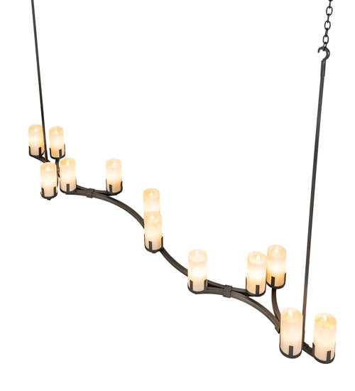 96" Long Cero 12 Light Oblong Chandelier