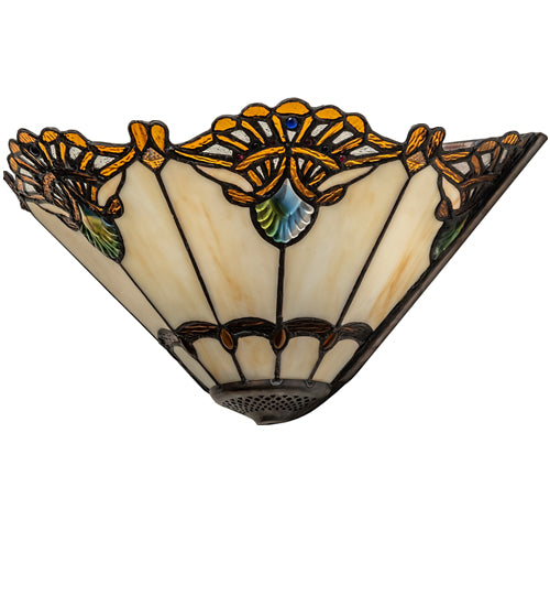 16" Wide Shell With Jewels Wall Sconce