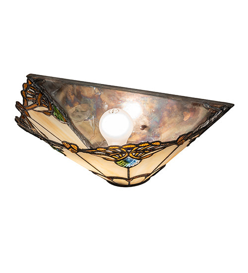 16" Wide Shell With Jewels Wall Sconce