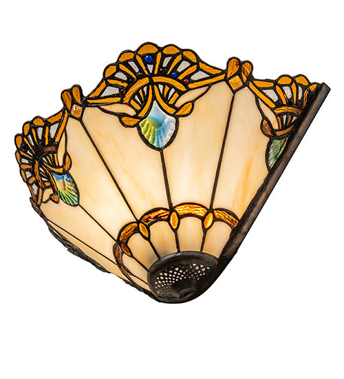 16" Wide Shell With Jewels Wall Sconce