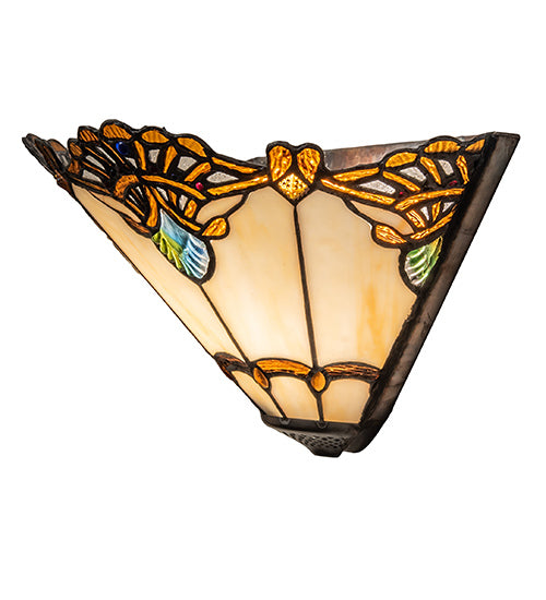 16" Wide Shell With Jewels Wall Sconce