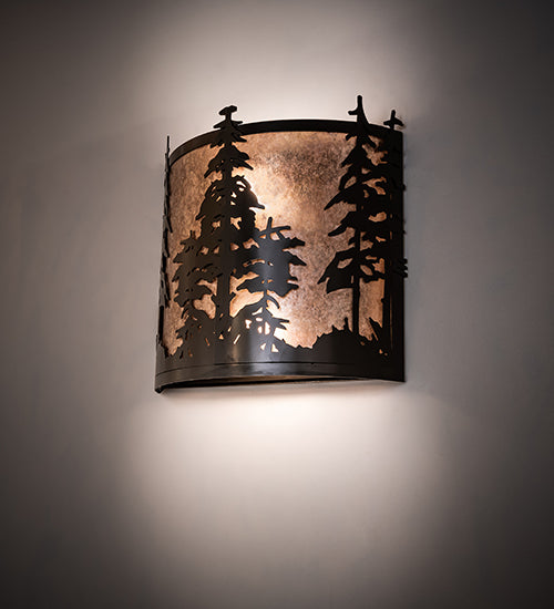 12" Wide Tall Pines Wall Sconce