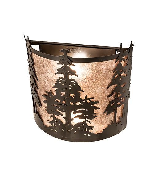 12" Wide Tall Pines Wall Sconce