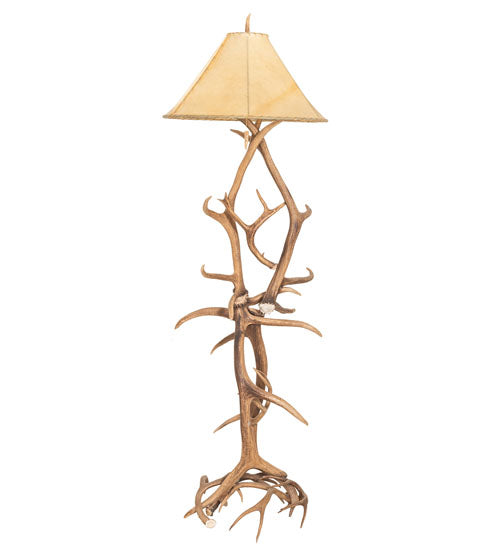 75" High Antlers Elk & Mule Deer Floor Lamp