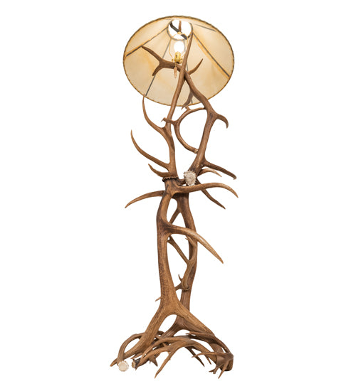 75" High Antlers Elk & Mule Deer Floor Lamp