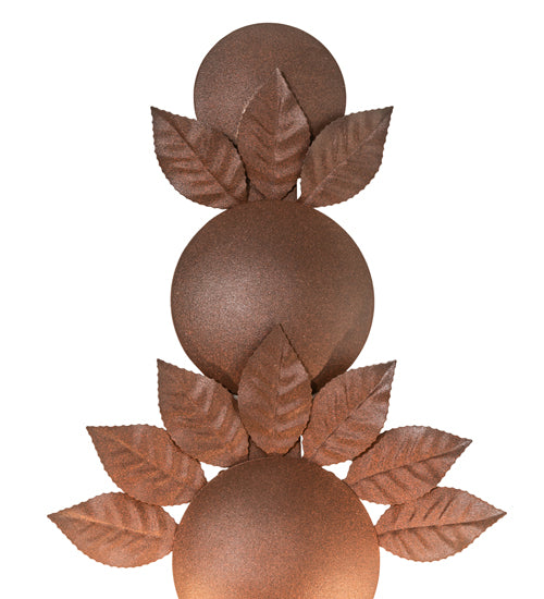 12" Wide Tole Leaf 2 Light Wall Sconce