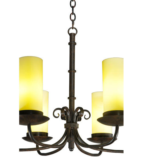 38" Long Atria 6 Light Oblong Chandelier