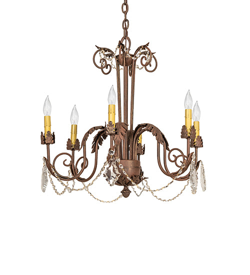 30" Wide Lindsay 6 Light Chandelier