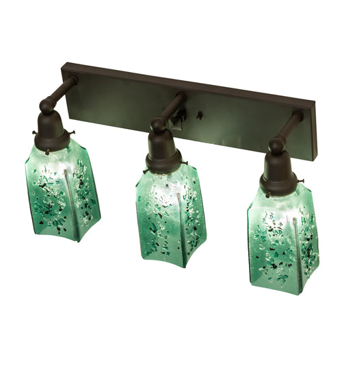 24" Wide Metro Fusion Seaglass 3 Light Draped Vanity Light