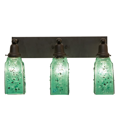 24" Wide Metro Fusion Seaglass 3 Light Draped Vanity Light