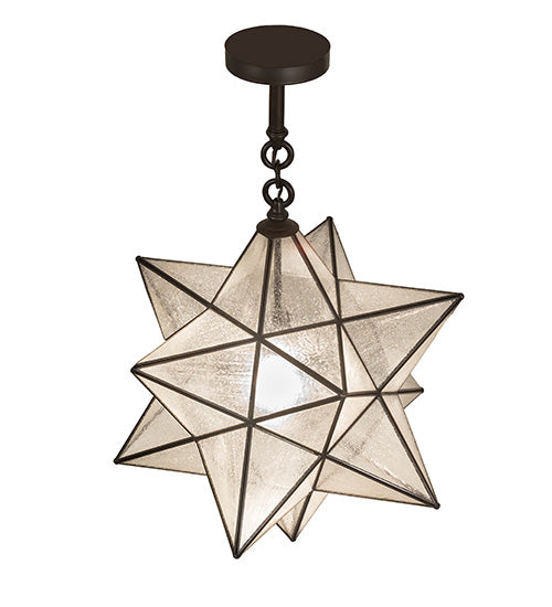 21" Wide Moravian Star Semi-Flushmount