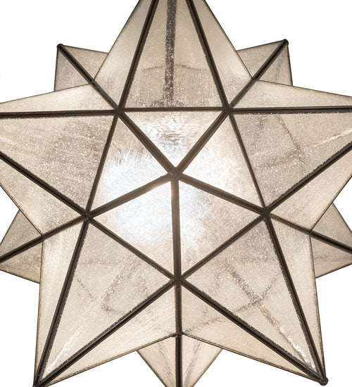 21" Wide Moravian Star Semi-Flushmount