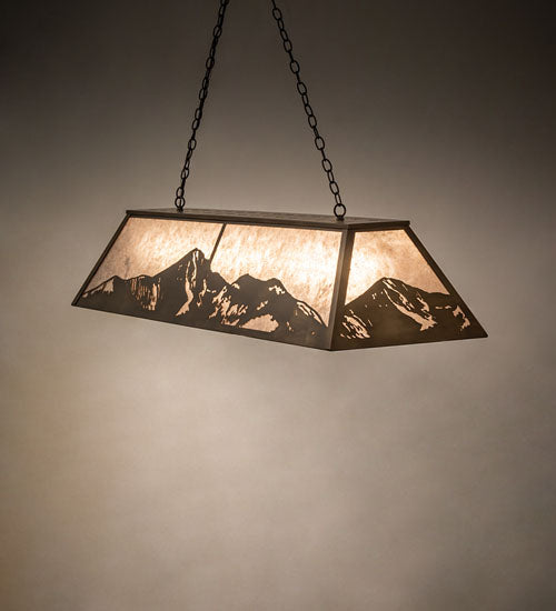 61" Long Mountain Range Oblong Pendant