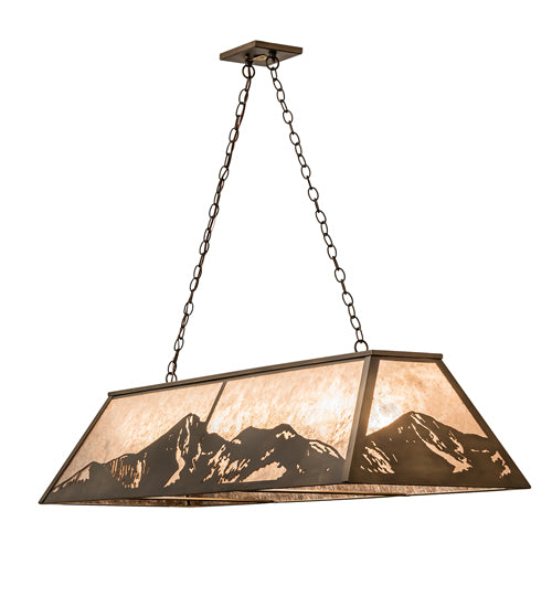 61" Long Mountain Range Oblong Pendant