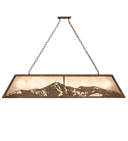 61" Long Mountain Range Oblong Pendant