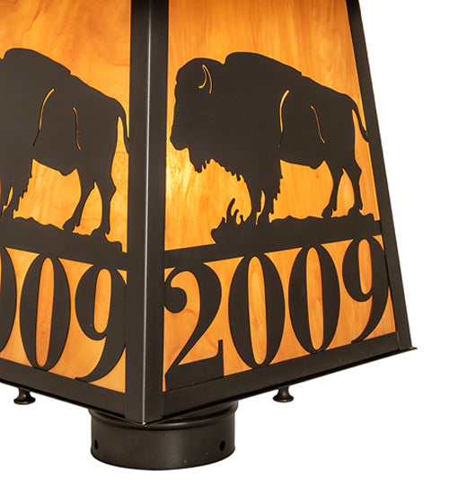 12" Square Personalized Buffalo Post Mount