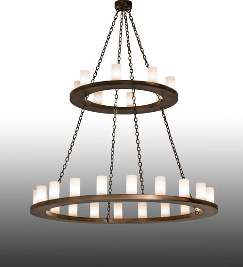 60" Wide Loxley 28 Light Two Tier Chandelier