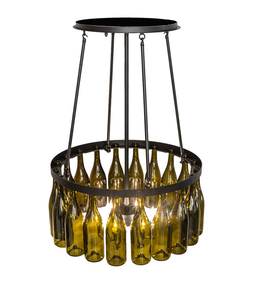 26" Wide Tuscan Vineyard 20 Light Wine Bottle Chandelier