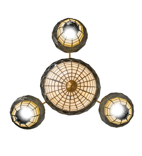 24" Wide Acorn 4 Light Chandelier