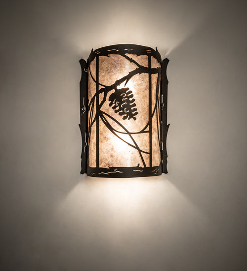 10" Wide Whispering Pines Left Sconce