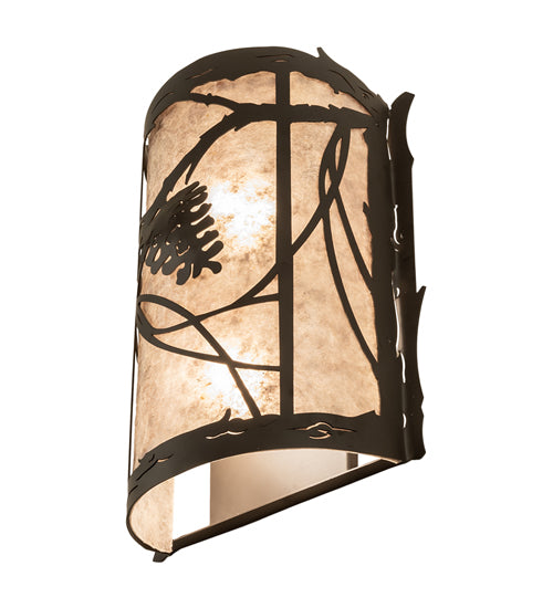 10" Wide Whispering Pines Left Sconce