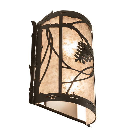 10" Wide Whispering Pines Right Wall Sconce