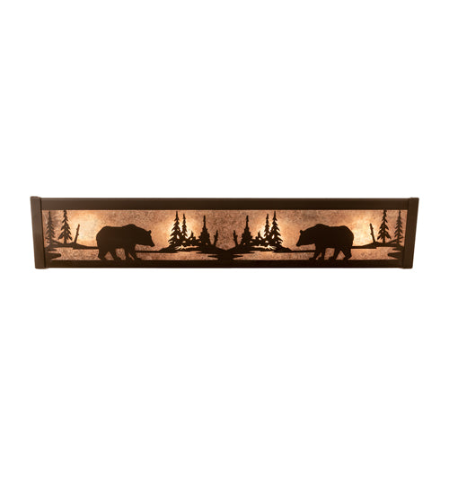 24" Wide Bear At Lake Vanity Light