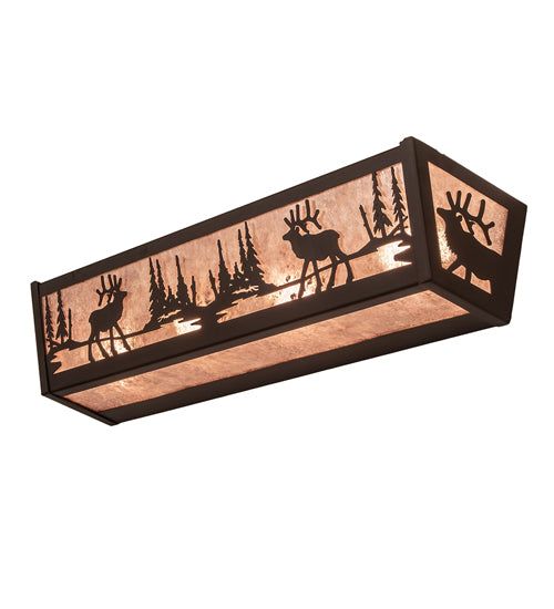 24" Wide Elk At Lake Vanity Light