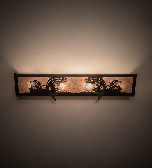 24" Wide Leaping Trout Vanity Light