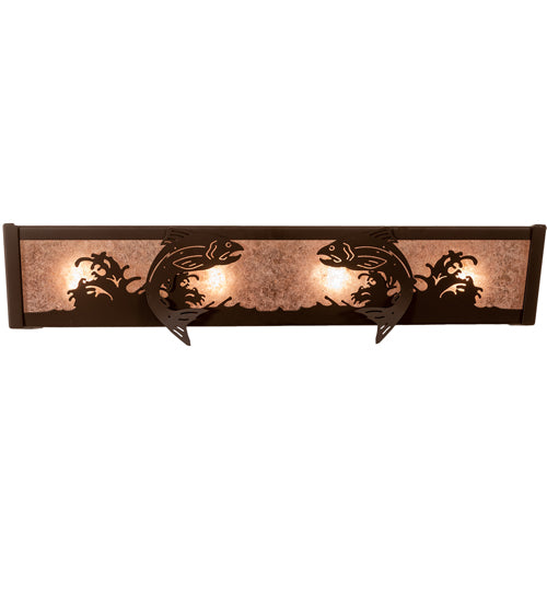 24" Wide Leaping Trout Vanity Light