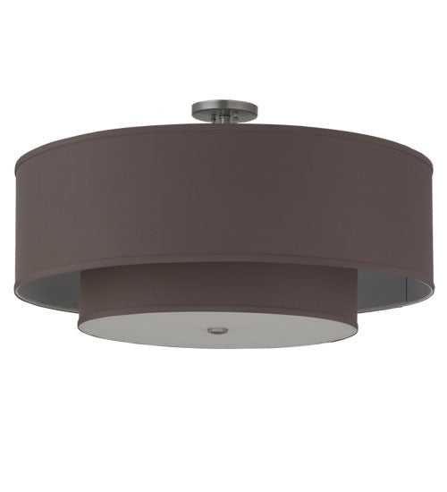 30" Wide Cilindro Textrene Two Tier Pendant