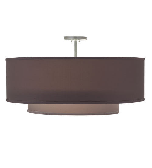 30" Wide Cilindro Textrene Two Tier Pendant