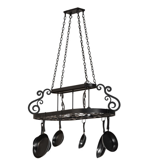 48" Long Neo 3 Light Pot Rack