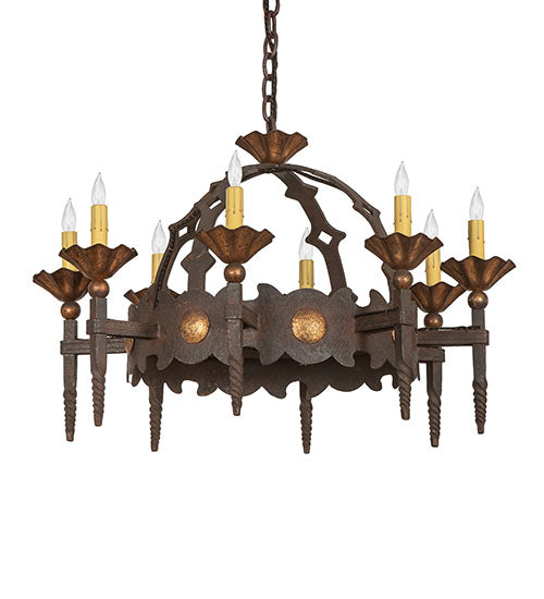 28" Wide Antibes 8 Light Chandelier