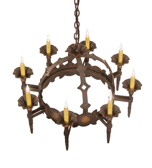 28" Wide Antibes 8 Light Chandelier